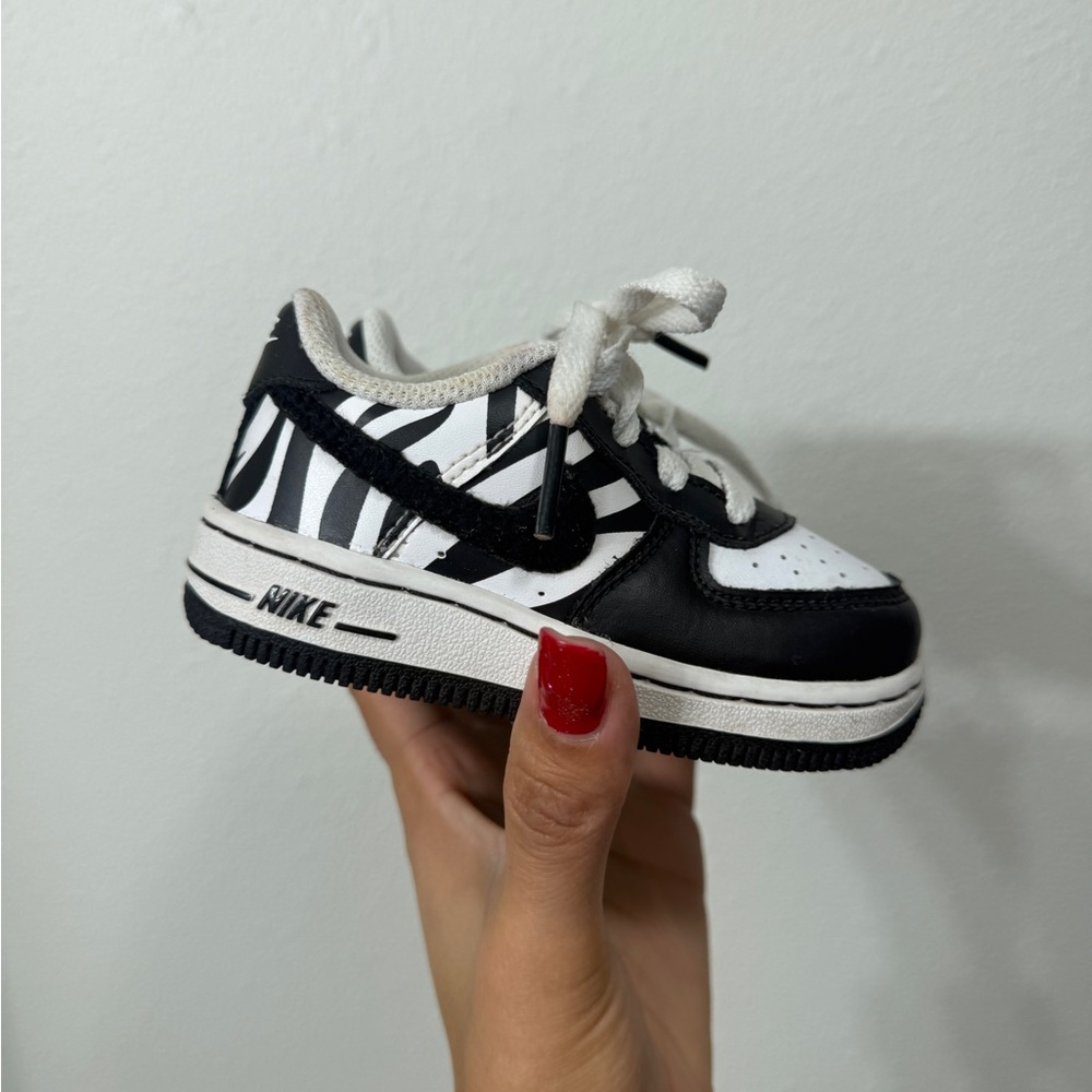 Nike Kids Zebra Print Black and White Sneakers